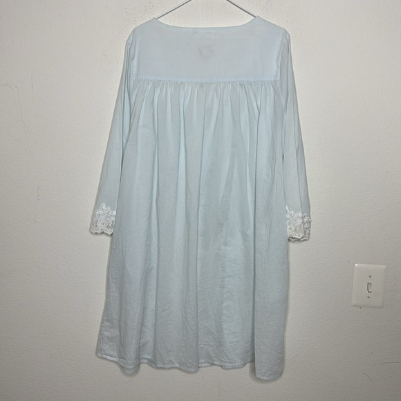 Eileen West vintage cotton robe with pockets size large - Picture 3 of 8